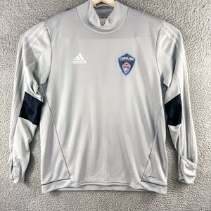 Adidas Carolina Rapids Soccer Jersey Mens Large Gray Futbol Athletic Outdoor Run